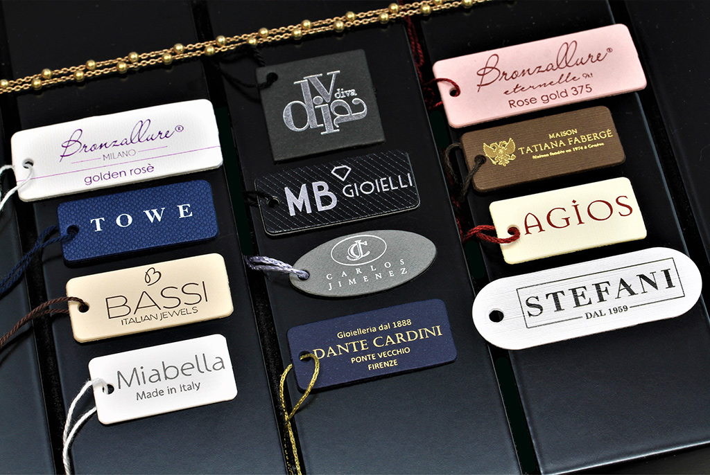 Cardstock labels for jewelry