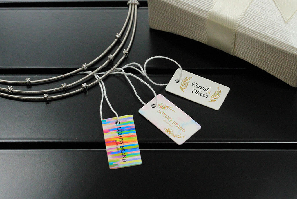 Cardstock labels for jewelry - Four-colour digital